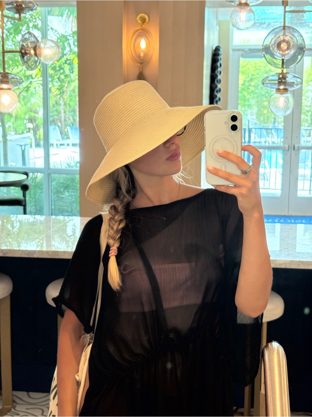 H&M Natural Wide-Brim Straw Sun Hat